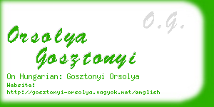 orsolya gosztonyi business card